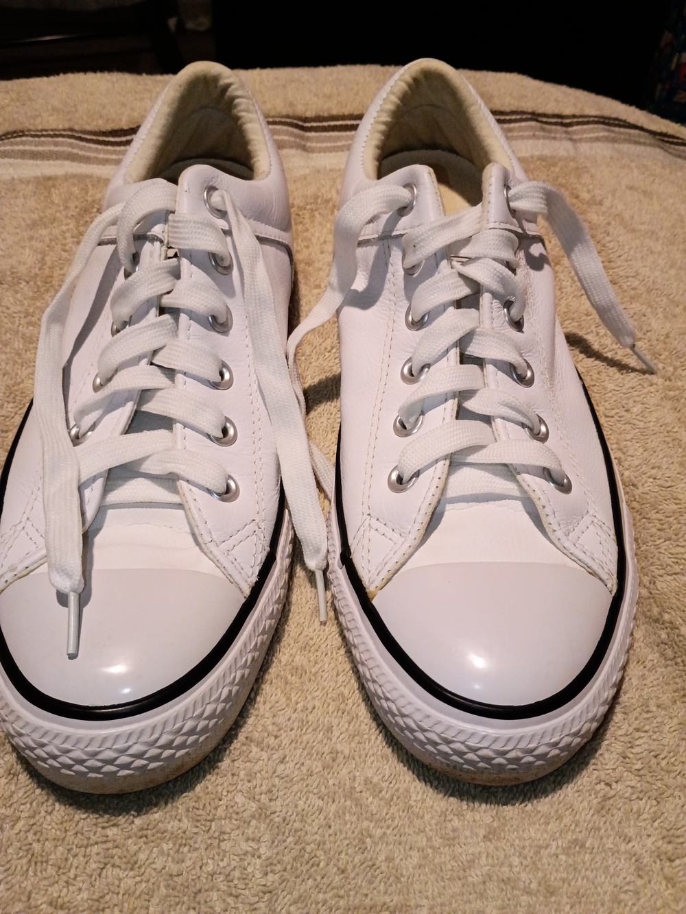 Men's 8 Women's 10 Converse Chuck Taylor All Star Street Leather Ox White Shoes